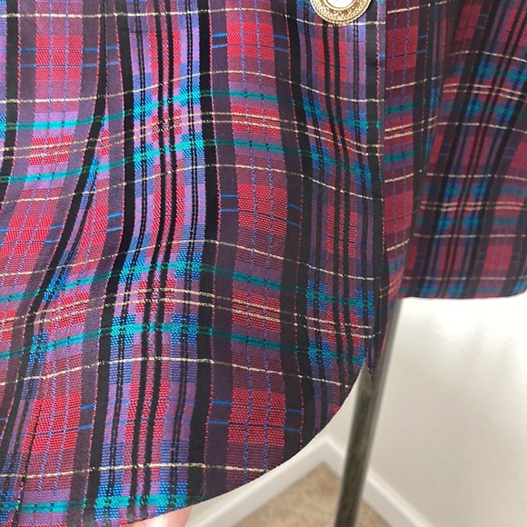 Talbots Depeche Vintage Plaid Blazer Size 10 - Picture 5 of 12